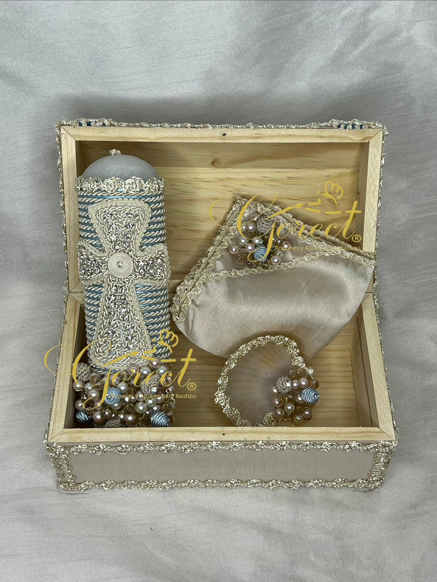 Baul + Kit Bautizo niño